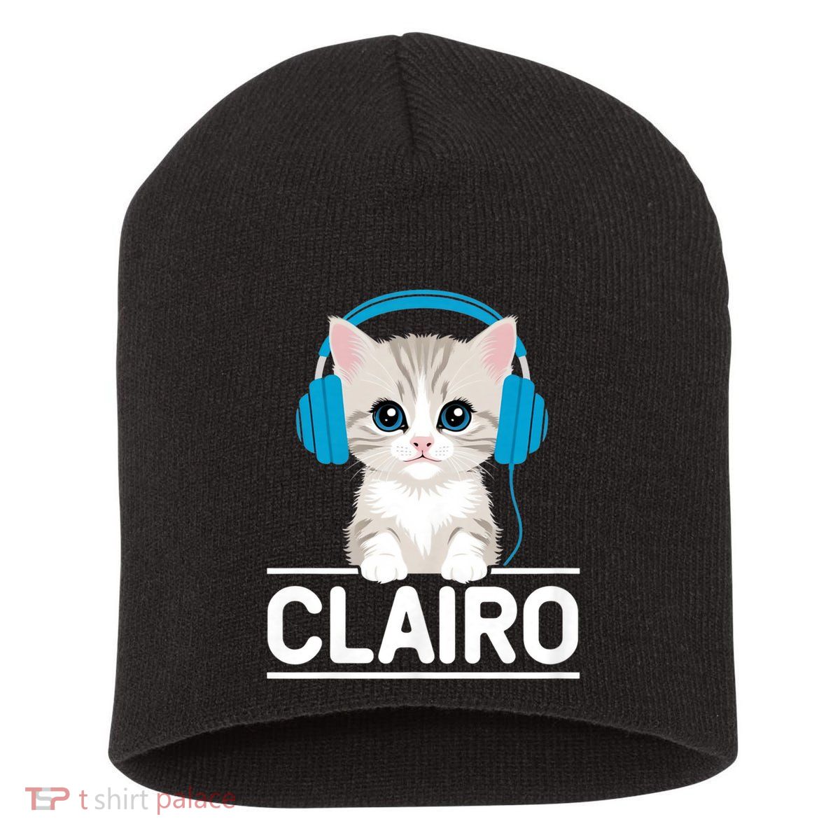 I Love Red Heart Personalized My Clairo First Name Cat Short Acrylic Beanie