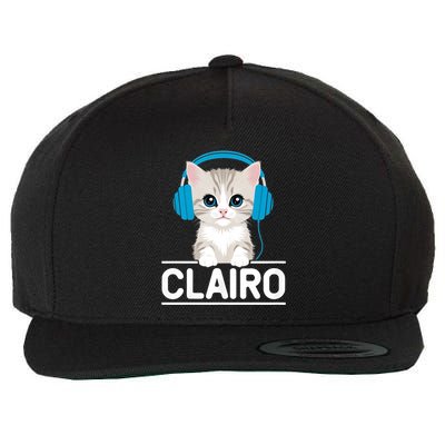 I Love Red Heart Personalized My Clairo First Name Cat Wool Snapback Cap