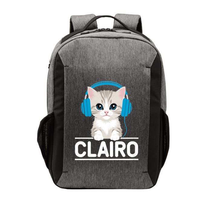 I Love Red Heart Personalized My Clairo First Name Cat Vector Backpack