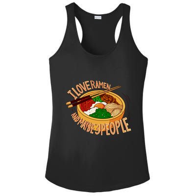I Love Ramen Noodles And Maybe 3 People Ladies PosiCharge Competitor Racerback Tank