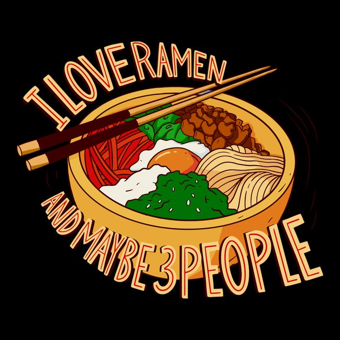 I Love Ramen Noodles And Maybe 3 People Ladies Long Sleeve Shirt
