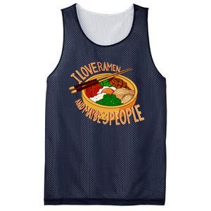 I Love Ramen Noodles And Maybe 3 People Mesh Reversible Basketball Jersey Tank