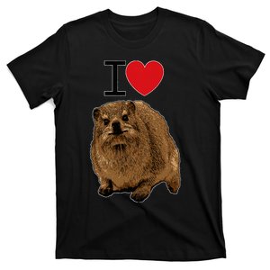 I Love Rock Hyrax I Love Daisies I Love Rock Rabbit T-Shirt