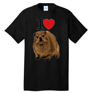 I Love Rock Hyrax I Love Daisies I Love Rock Rabbit Tall T-Shirt