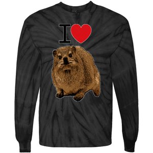 I Love Rock Hyrax I Love Daisies I Love Rock Rabbit Tie-Dye Long Sleeve Shirt