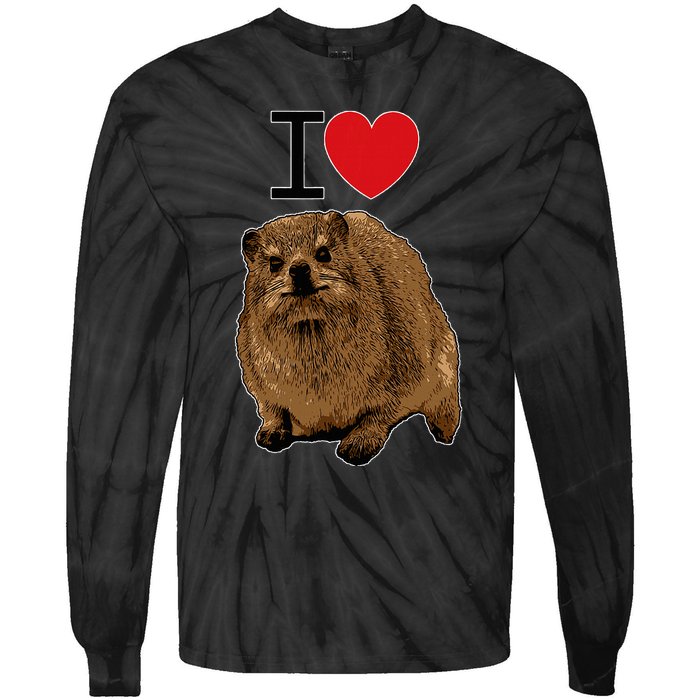 I Love Rock Hyrax I Love Daisies I Love Rock Rabbit Tie-Dye Long Sleeve Shirt