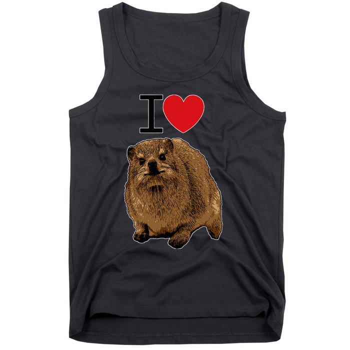 I Love Rock Hyrax I Love Daisies I Love Rock Rabbit Tank Top