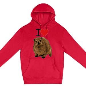 I Love Rock Hyrax I Love Daisies I Love Rock Rabbit Premium Pullover Hoodie