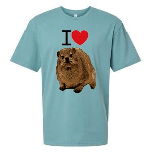 I Love Rock Hyrax I Love Daisies I Love Rock Rabbit Sueded Cloud Jersey T-Shirt