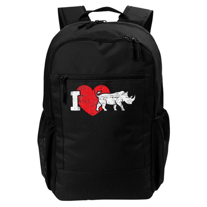 I Love Rhino Rhinoceros Safari Animal Zookeeper Zoology Daily Commute Backpack