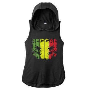 I Love Reggae Music Hoodie Ladies PosiCharge Tri-Blend Wicking Draft Hoodie Tank