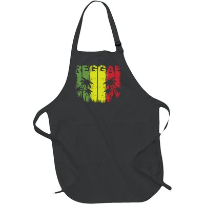 I Love Reggae Music Hoodie Full-Length Apron With Pockets