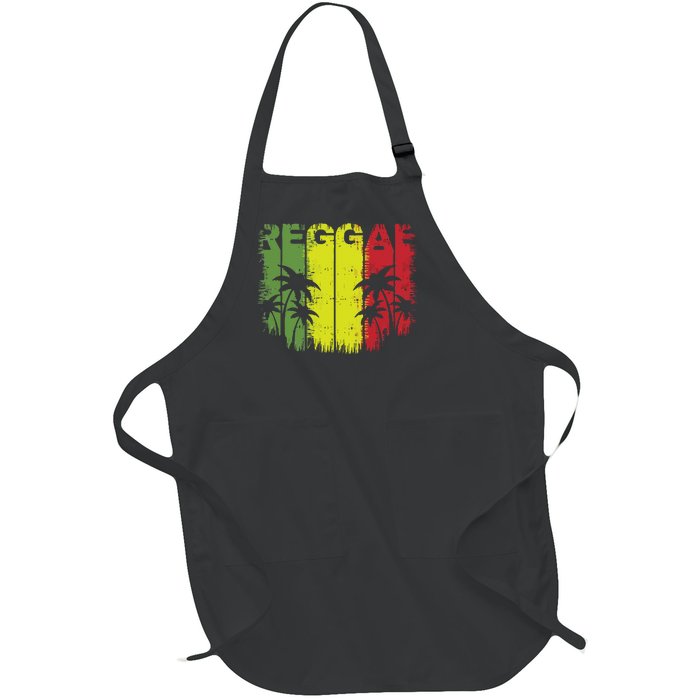 I Love Reggae Music Hoodie Full-Length Apron With Pockets