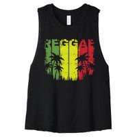 I Love Reggae Music Hoodie Women's Racerback Cropped Tank