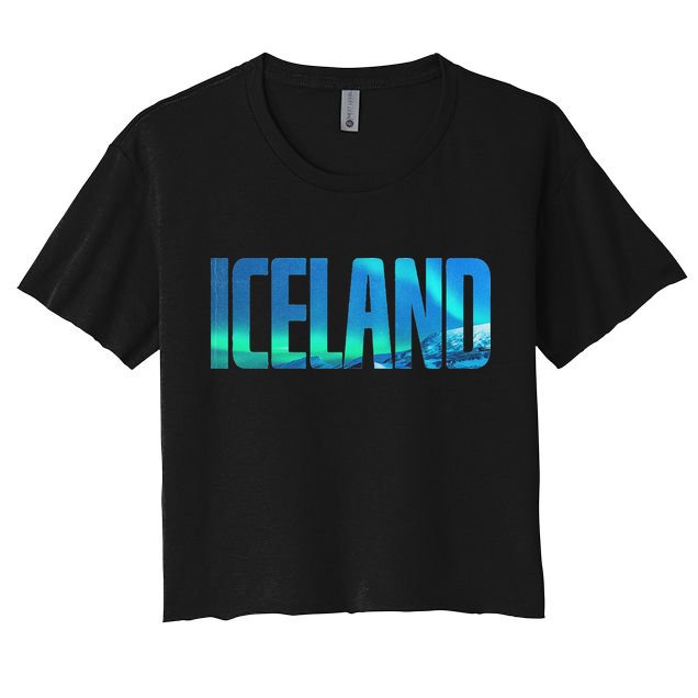 Icelandic Lights Reykjavik Vacations Iceland Crop Top