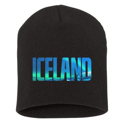 Icelandic Lights Reykjavik Vacations Iceland Short Acrylic Beanie
