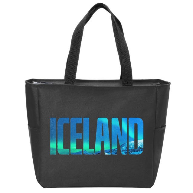 Icelandic Lights Reykjavik Vacations Iceland Zip Tote Bag