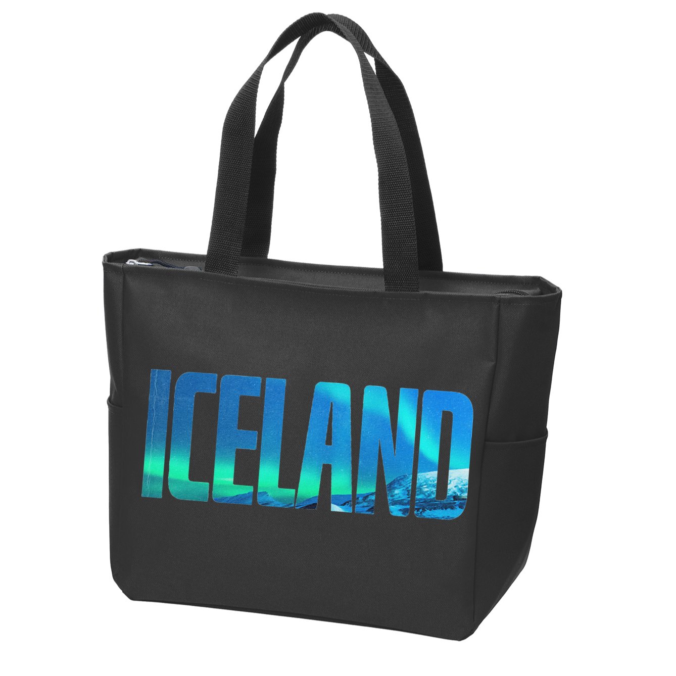 Icelandic Lights Reykjavik Vacations Iceland Zip Tote Bag