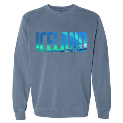 Icelandic Lights Reykjavik Vacations Iceland Garment-Dyed Sweatshirt