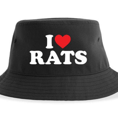 I Love Rats I Heart Rats I Love Rats Sustainable Bucket Hat