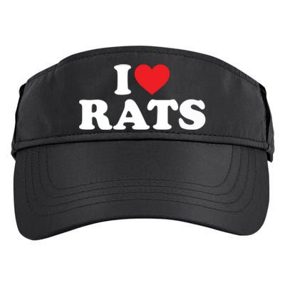 I Love Rats I Heart Rats I Love Rats Adult Drive Performance Visor