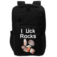 I Lick Rocks Agate Collector Geologist Mineral Design Impact Tech Backpack
