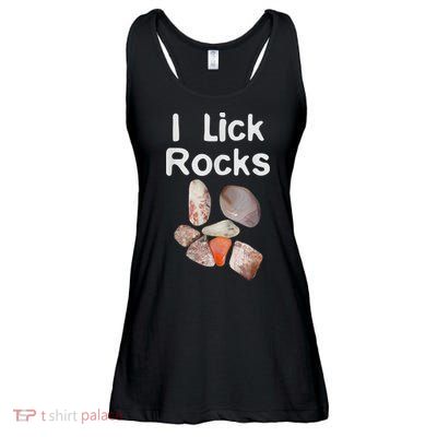 I Lick Rocks Agate Collector Geologist Mineral Design Ladies Essential Flowy Tank