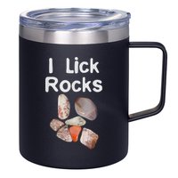 I Lick Rocks Agate Collector Geologist Mineral Design 12oz Stainless Steel Coffee Mug