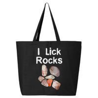 I Lick Rocks Agate Collector Geologist Mineral Design 25L Jumbo Tote