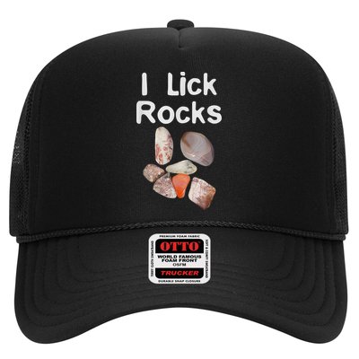 I Lick Rocks Agate Collector Geologist Mineral Design Trucker Hat