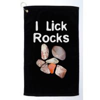 I Lick Rocks Agate Collector Geologist Mineral Design Golf Towel