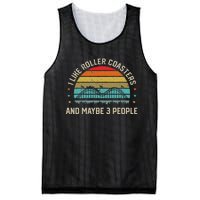 I Like Roller Coasters & Maybe 3 People Amusement Park Mesh Reversible Basketball Jersey Tank