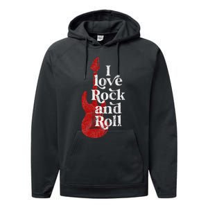 I Love Rock And Roll Performance Fleece Hoodie