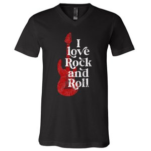 I Love Rock And Roll V-Neck T-Shirt