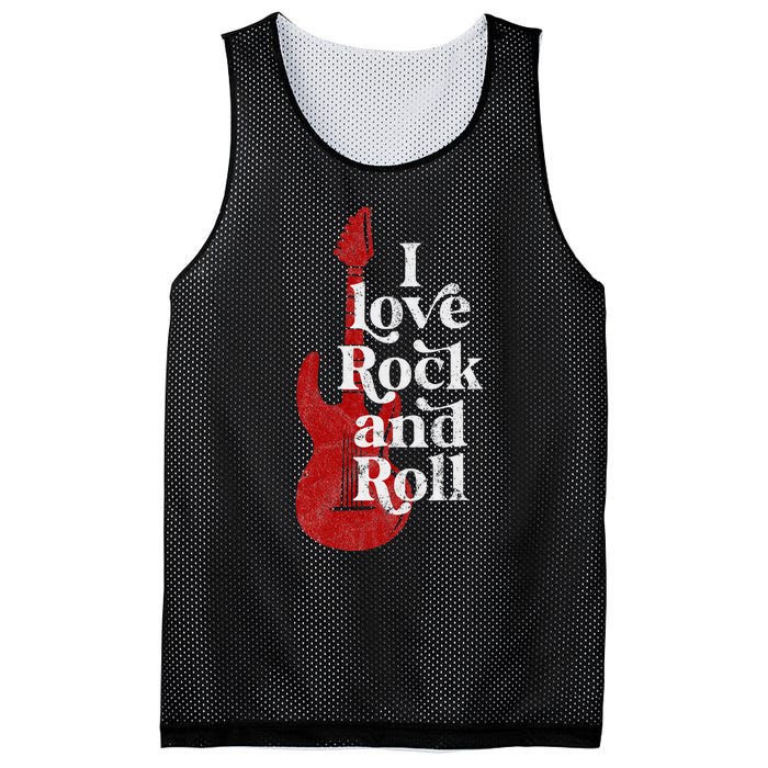 I Love Rock And Roll Mesh Reversible Basketball Jersey Tank