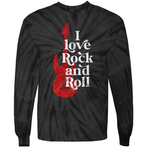 I Love Rock And Roll Tie-Dye Long Sleeve Shirt