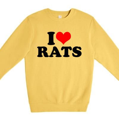 I Love Rats Premium Crewneck Sweatshirt