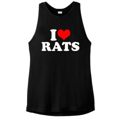 I Love Rats Ladies PosiCharge Tri-Blend Wicking Tank