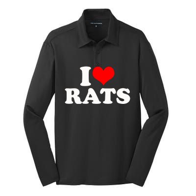 I Love Rats Silk Touch Performance Long Sleeve Polo