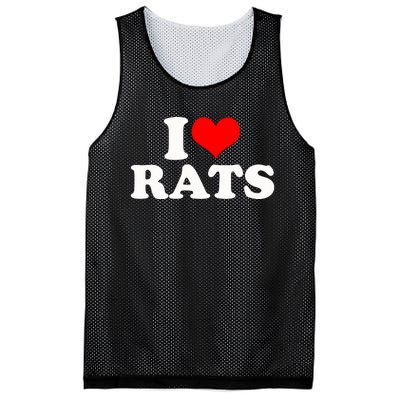 I Love Rats Mesh Reversible Basketball Jersey Tank