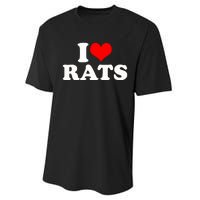 I Love Rats Performance Sprint T-Shirt