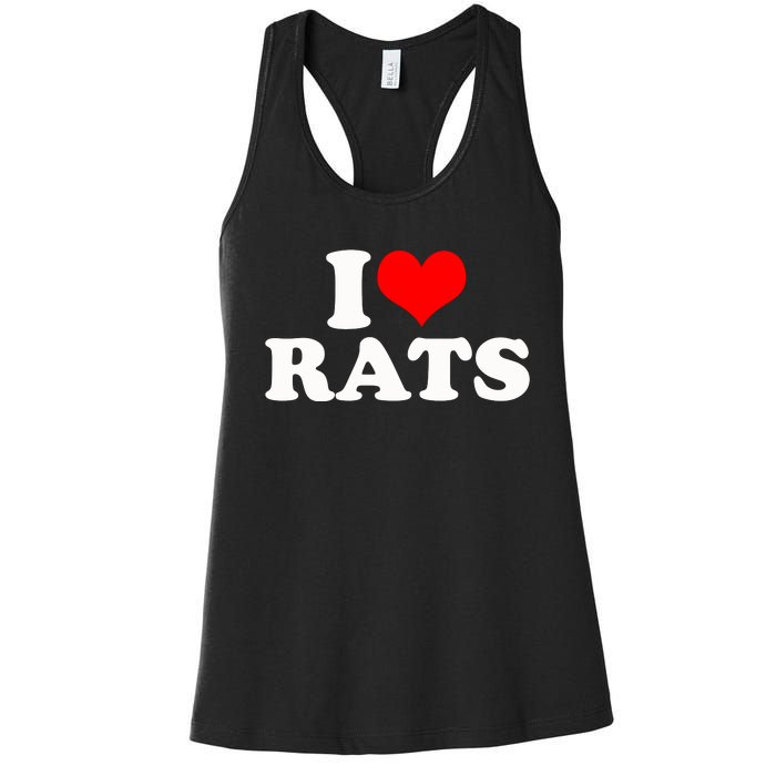 I Love Rats Women's Racerback Tank