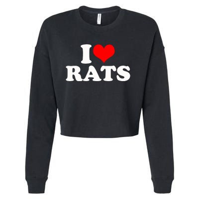 I Love Rats Cropped Pullover Crew