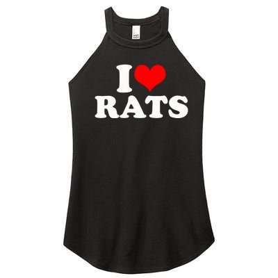 I Love Rats Women's Perfect Tri Rocker Tank