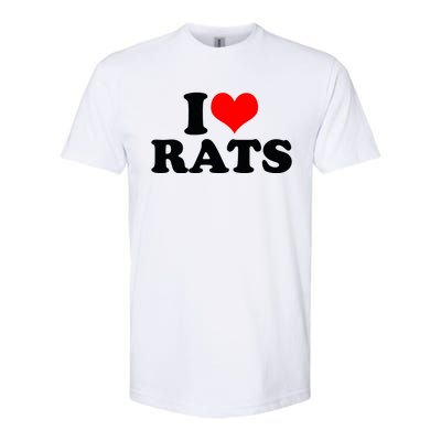 I Love Rats Softstyle CVC T-Shirt