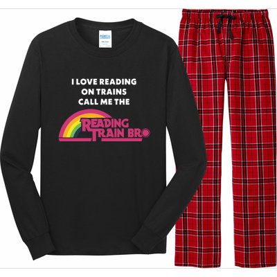 I Love Reading On Trains Call Me The Reading Train Bro Long Sleeve Pajama Set