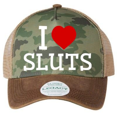 I Love Sluts I Heart Sluts Red Heart Love Sluts Legacy Tie Dye Trucker Hat