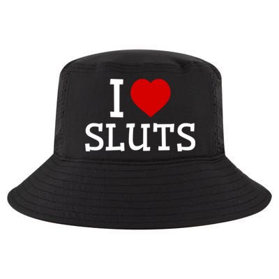 I Love Sluts I Heart Sluts Red Heart Love Sluts Cool Comfort Performance Bucket Hat