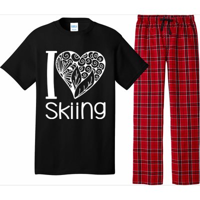 I Love Skiing For Ski Lovers Gift Pajama Set