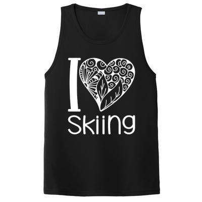 I Love Skiing For Ski Lovers Gift PosiCharge Competitor Tank